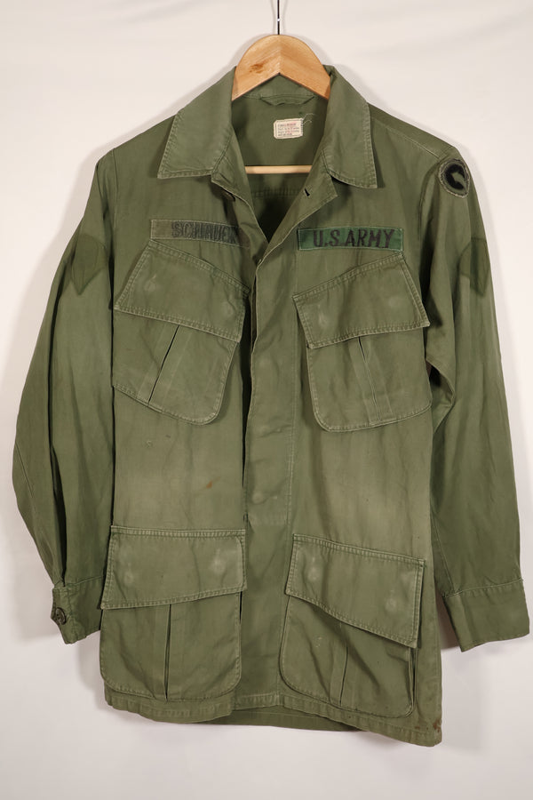 Real 1967 3rd Model Jungle Fatigue Jacket X-Small-Regular with first patch, used.