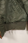 Late 1960's Estimated LARGE US Navy MA-1 Flight Jacket with pilot modifications, used.