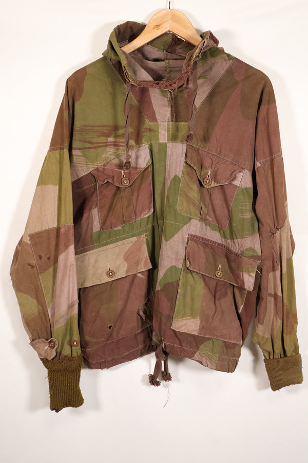 Real British Army SAS Smock WINDPROOF Camouflage Smock, size unknown, scratches and repairs, used.