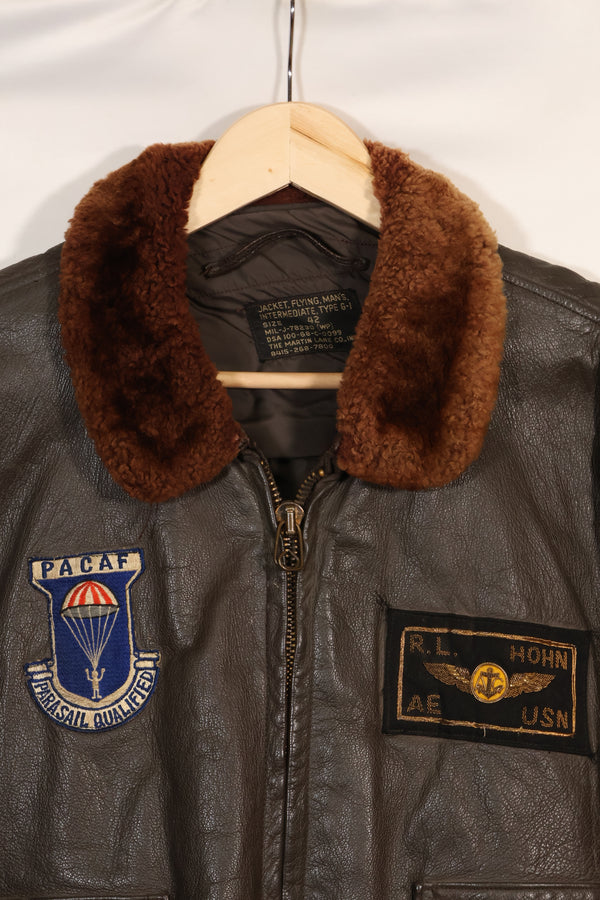 1968 contract size 42 US Navy G-1 flight jacket FAIRECONRON ONE used