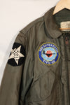 1980 Contract LARGE USS ENTERPRISE UWC-45P Flight Jacket Personalized Custom Used