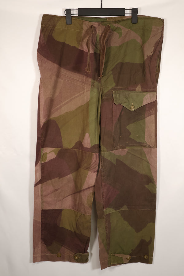Real 1944 British Army SAS Trousers WINDPROOF Camouflage Pants Size No.1 Used