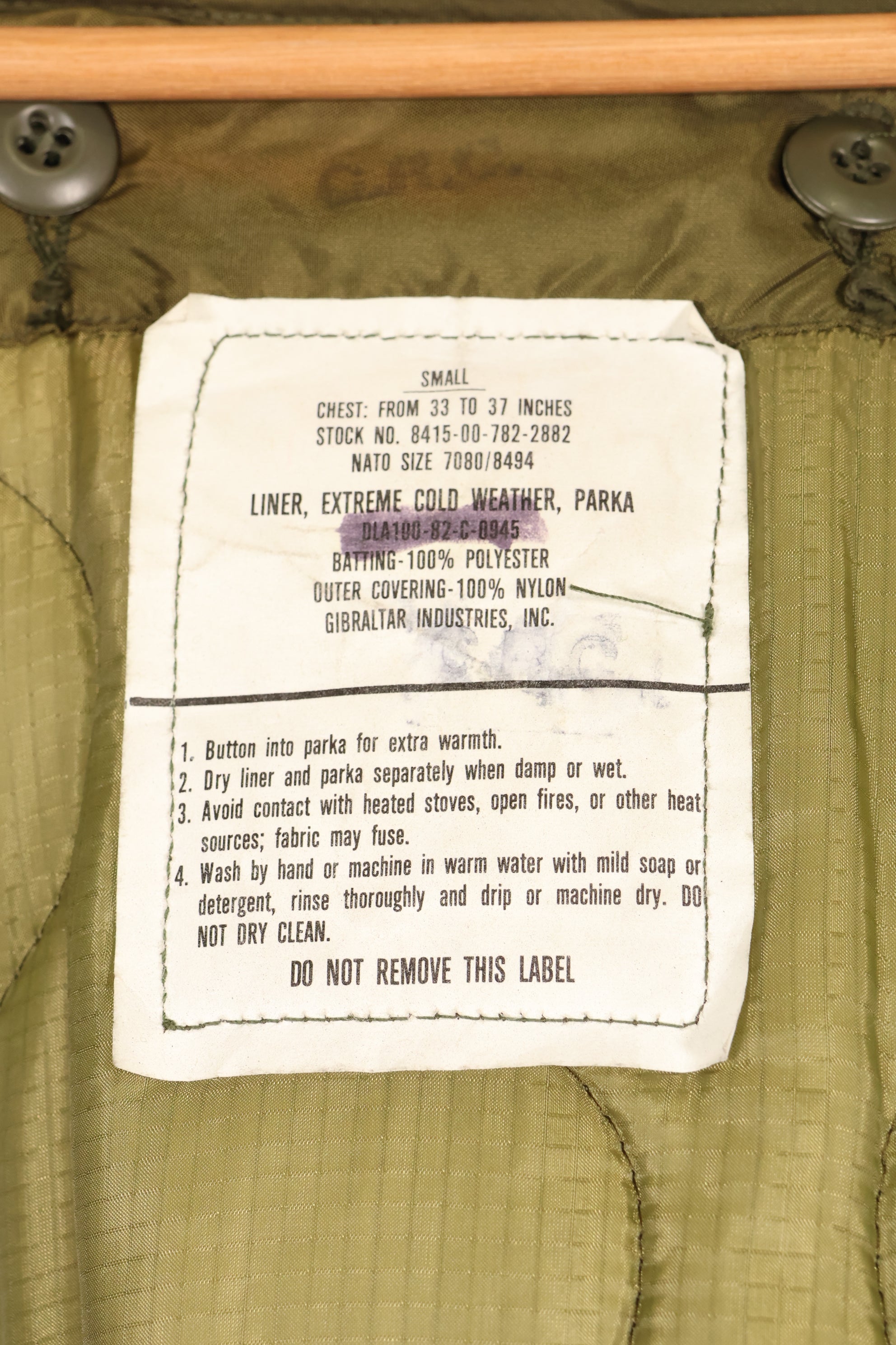 Multiple age lot SMALL M65 field parka fishtail parka in good used condition B