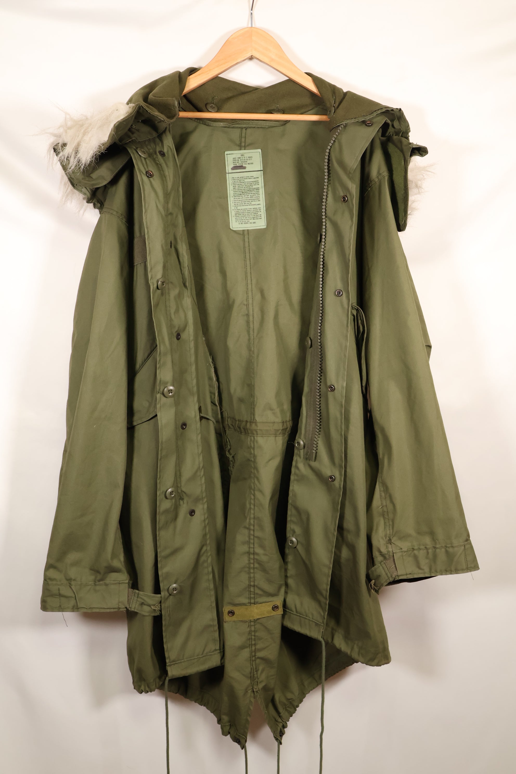 Multiple age lot SMALL M65 field parka fishtail parka in good used condition B