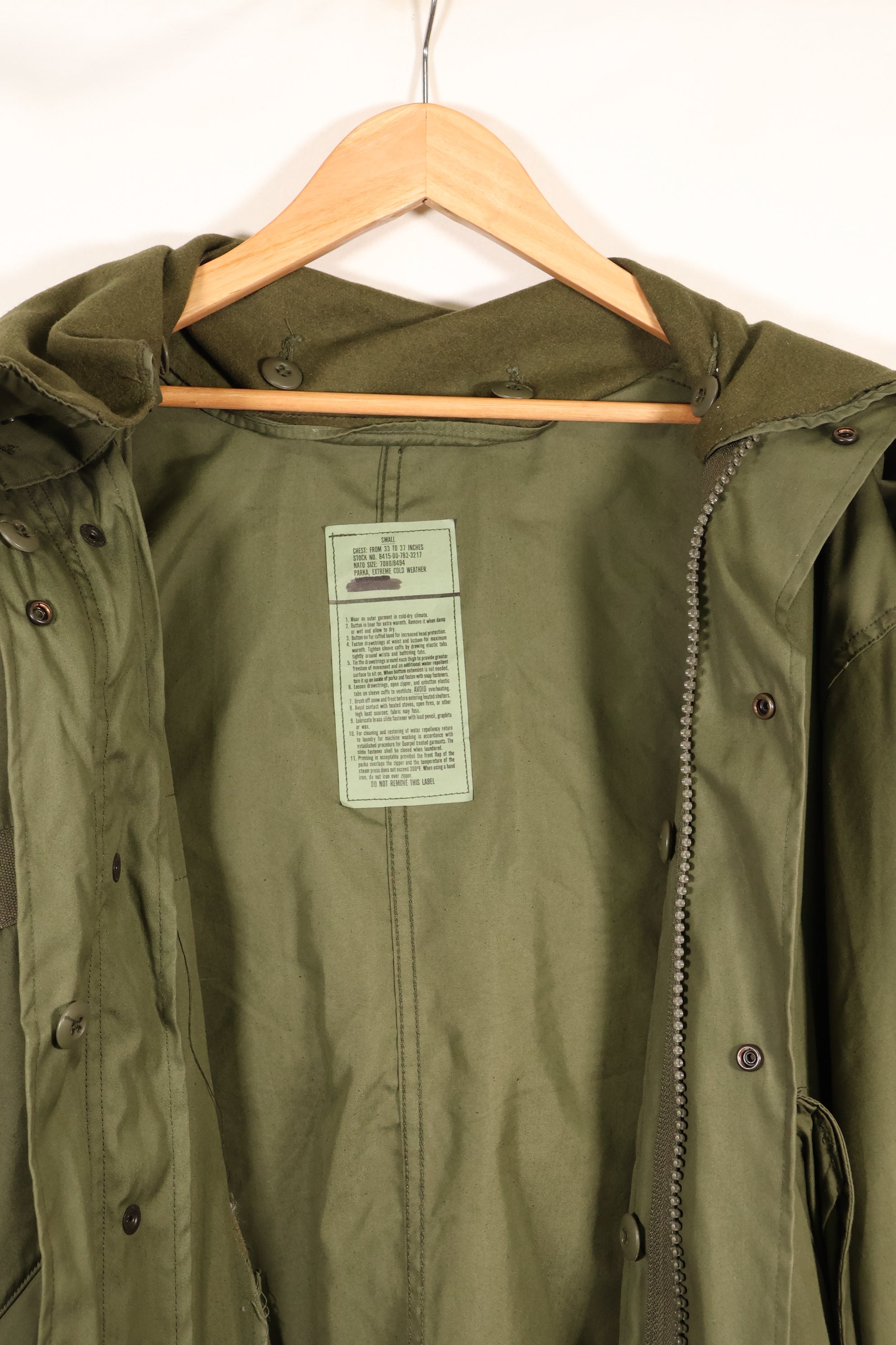 Multiple age lot SMALL M65 field parka fishtail parka in good used condition B