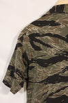 1960s US-L silver tiger stripe US cut shirt short sleeves custom torn