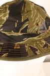 Authentic Fabric: South Vietnamese Marine Corps (VNMC) 3rd Pattern Transition-Period Fabric, Tiger Stripe Boonie Hat Replica