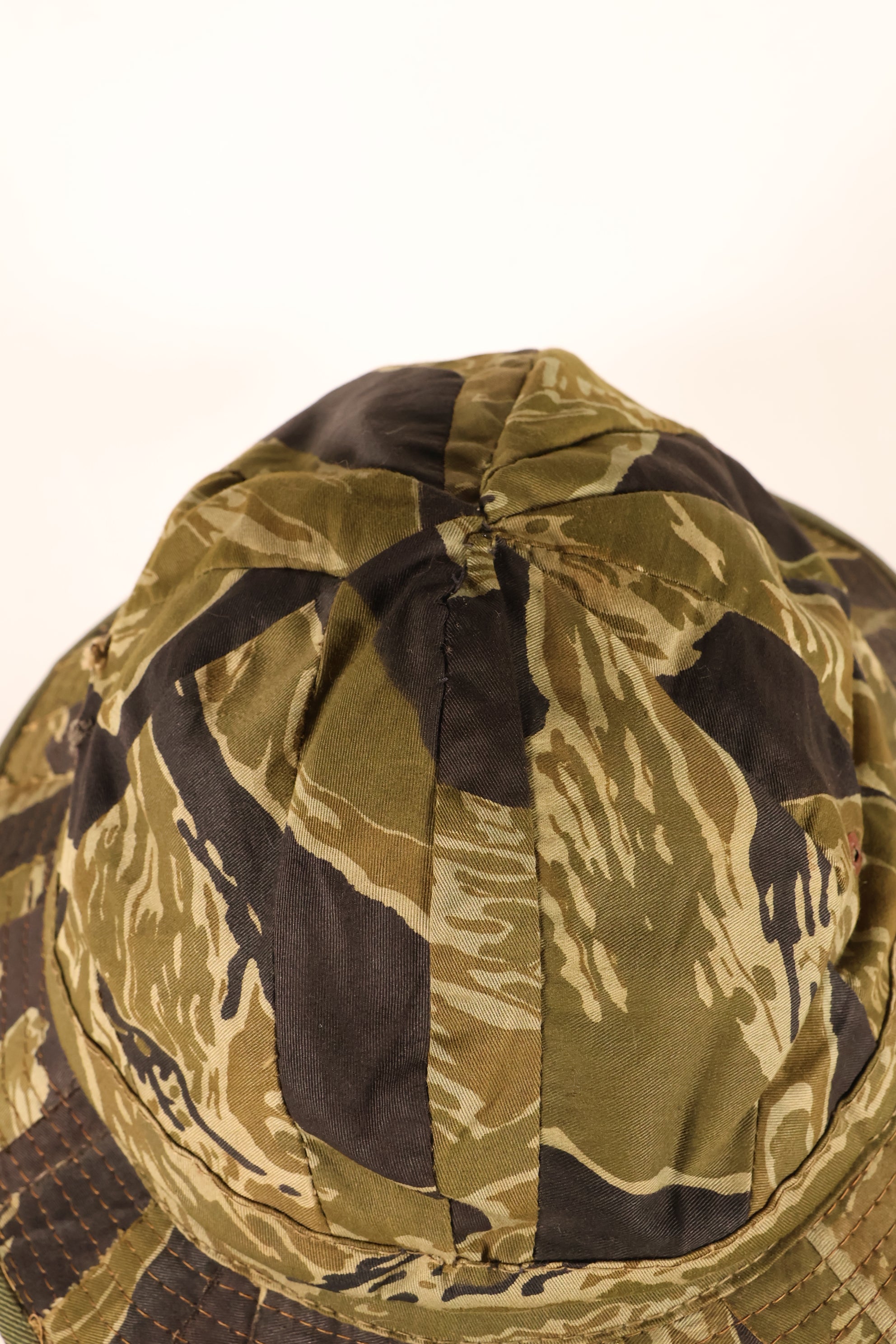 Authentic Fabric: South Vietnamese Marine Corps (VNMC) 3rd Pattern Transition-Period Fabric, Tiger Stripe Boonie Hat Replica