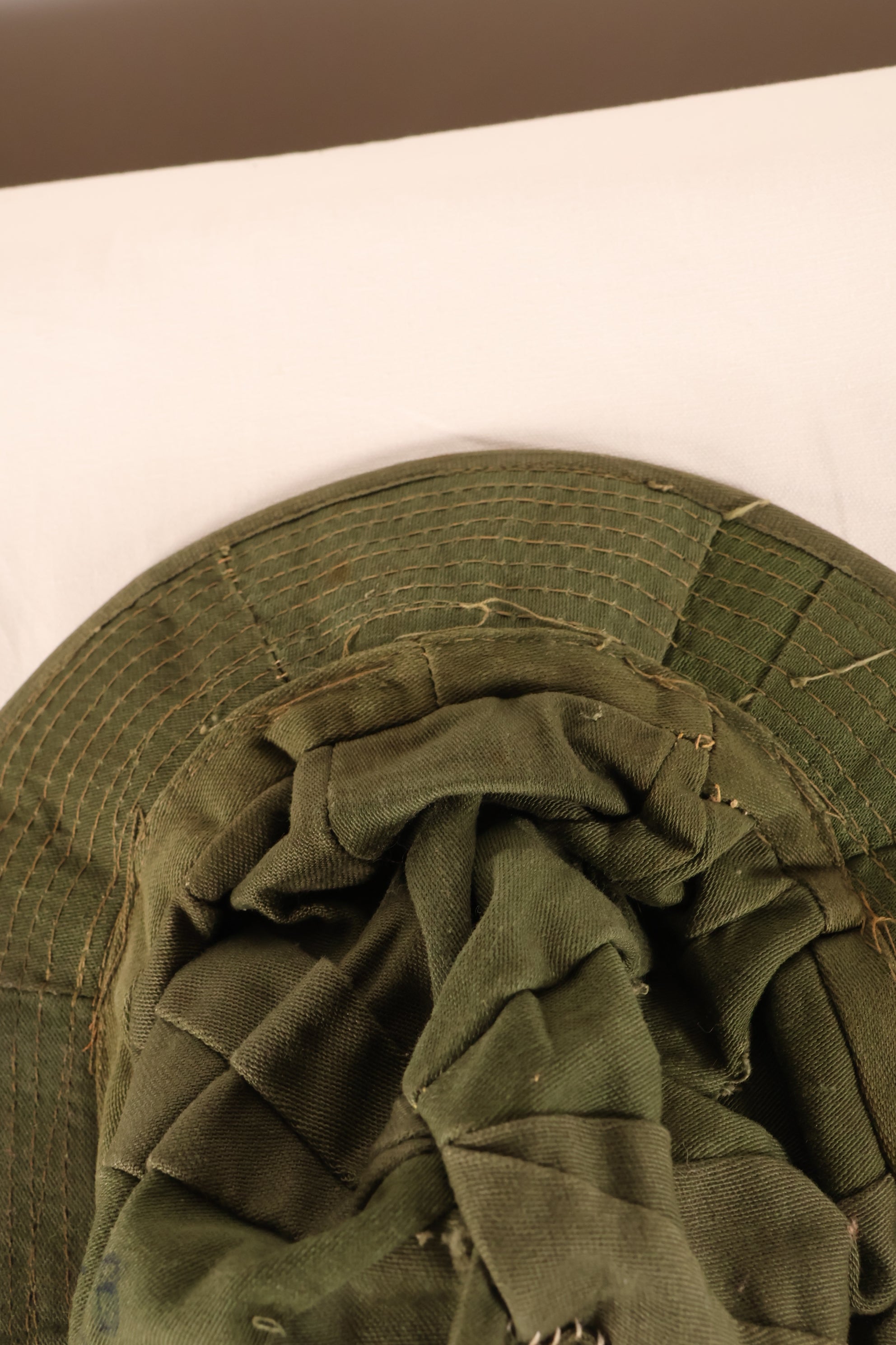 Authentic Fabric: South Vietnamese Marine Corps (VNMC) 3rd Pattern Transition-Period Fabric, Tiger Stripe Boonie Hat Replica
