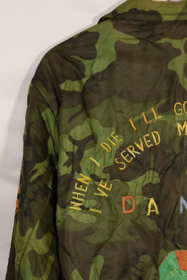 1970-71 large size Vietnam War camouflage poncho tour jacket DA NANG used