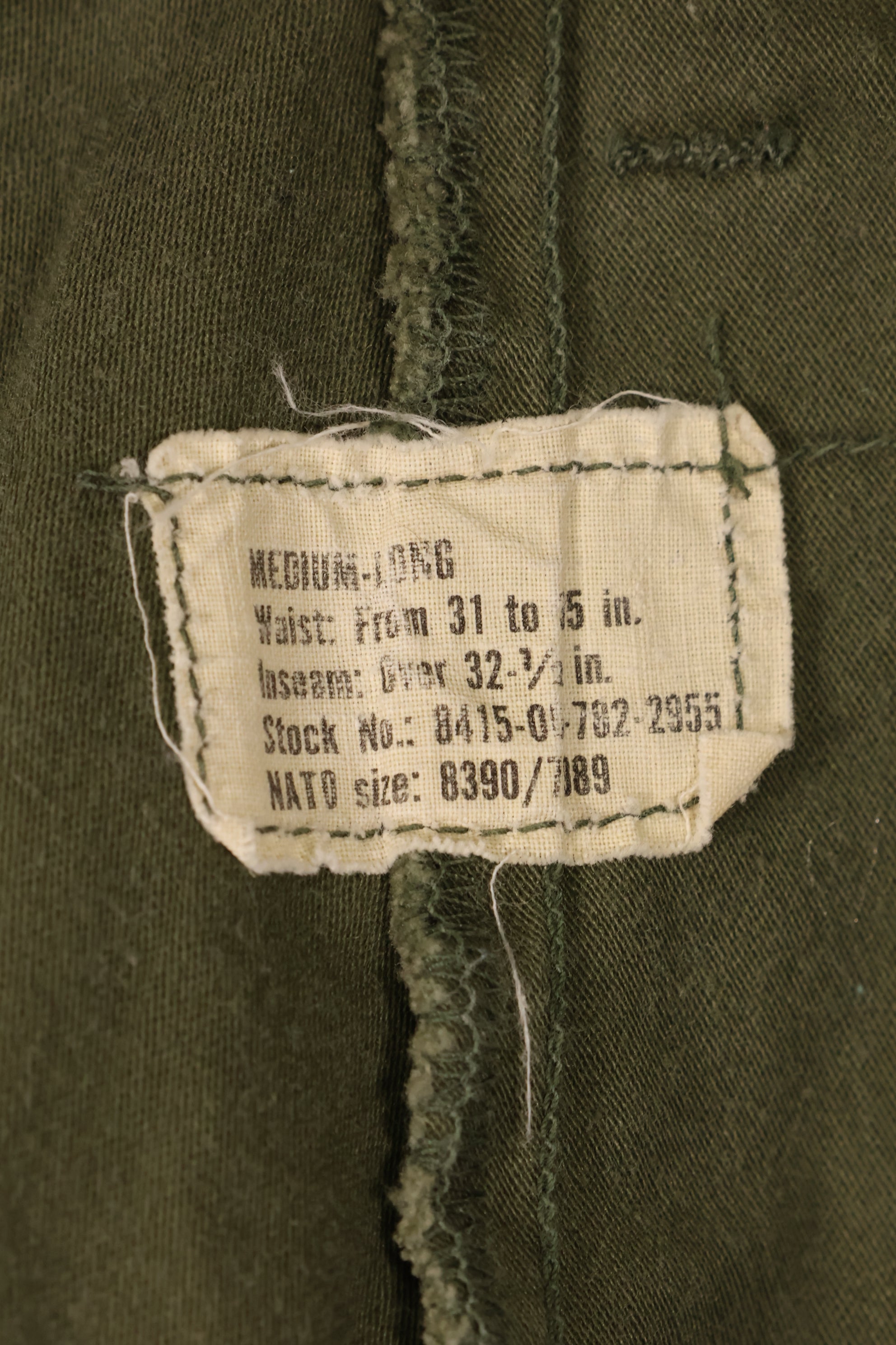 1978 Contract, M-L, U.S. Military, M65 Field Pants, Slightly Faded, Used