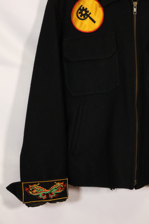 1987 large size US Navy USS SPIEGEL GROVE tour jacket.