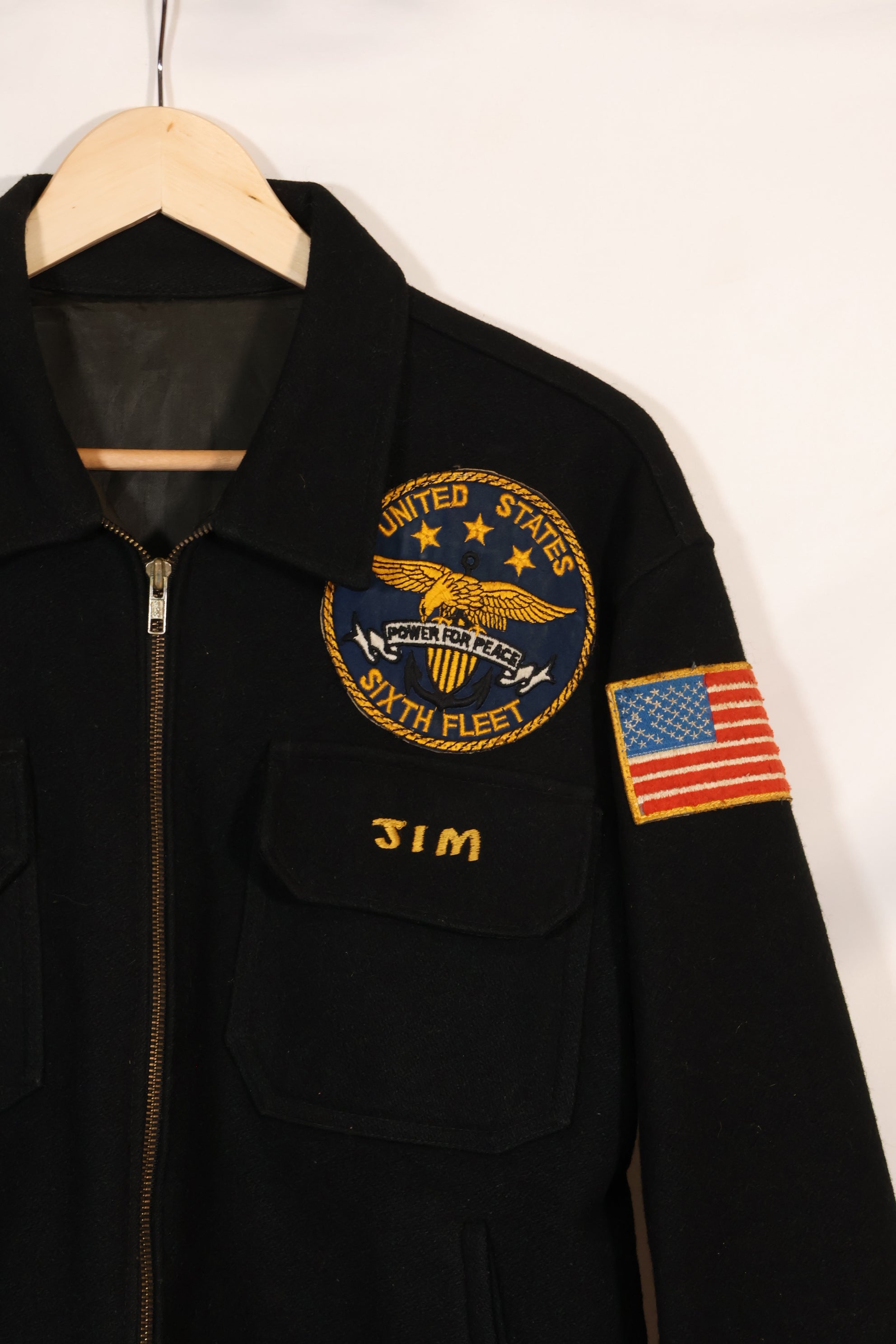 1987 large size US Navy USS SPIEGEL GROVE tour jacket.