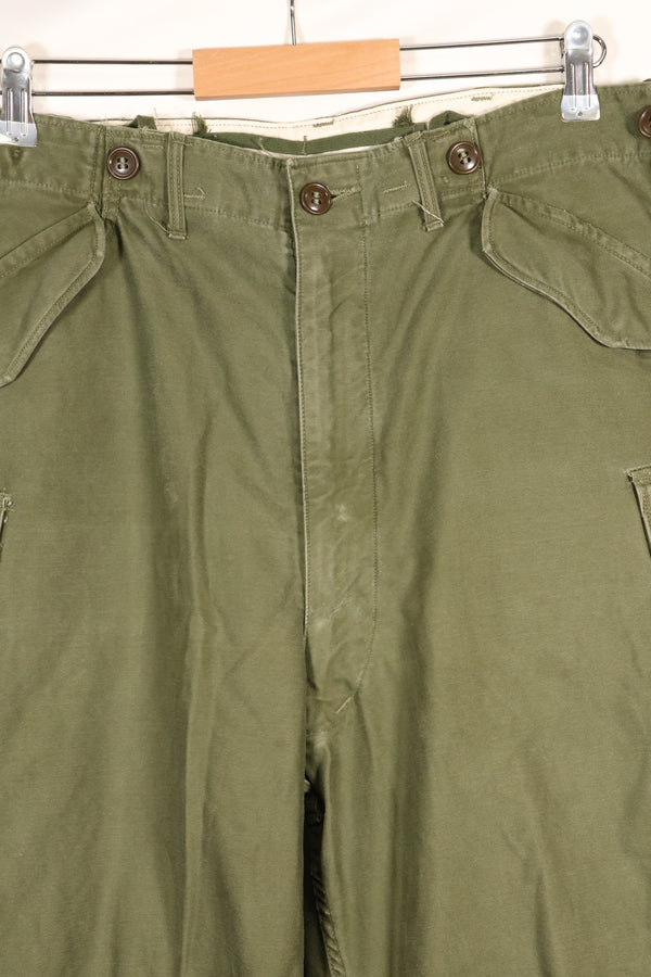 1951 contract M-R M51 cotton field pants, faded, used.