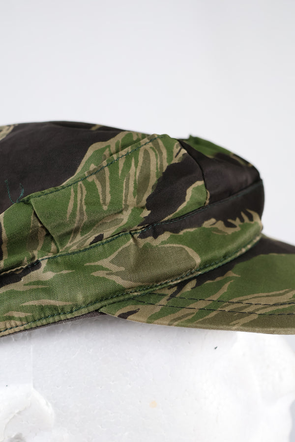 Real Okinawa Tiger Tiger Stripe CIDG Patrol Cap Long Neck Flap Used