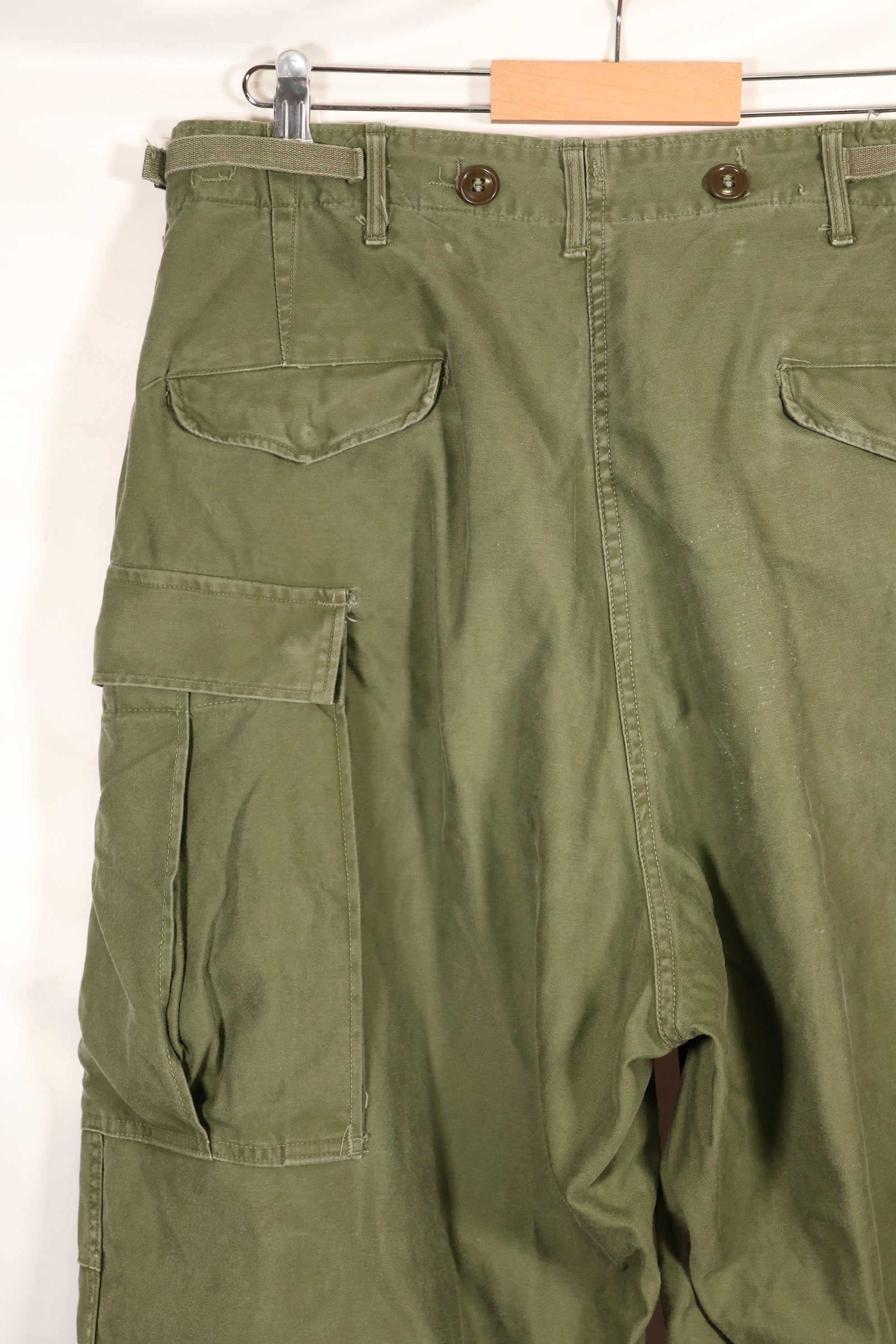 1951 contract M-R M51 cotton field pants, faded, used.