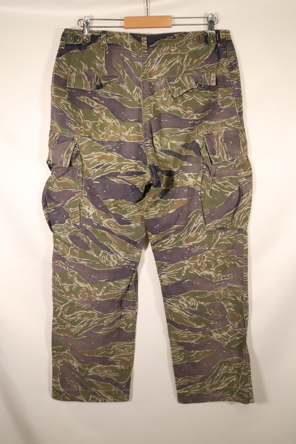 Estimated circa 1966; Privately sourced; Silver Tiger pattern; Tiger stripes; 2nd Model fatigue pants cut; Used