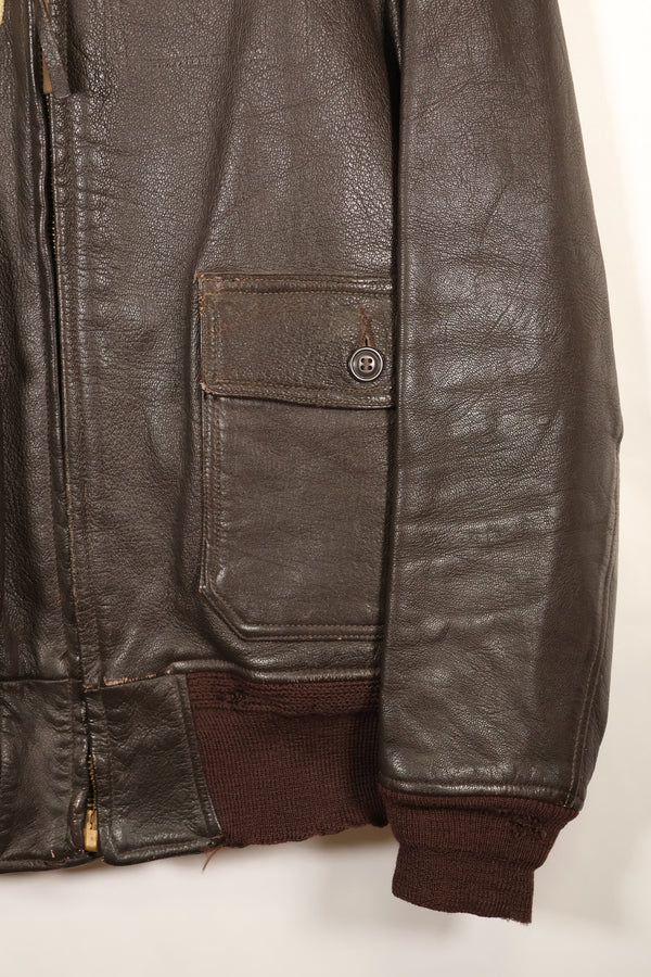 1960年代ロット　サイズ42　アメリカ海軍　G-1　フライトジャケット　Submarine Squadron Sixteen パッチ付き　中古品