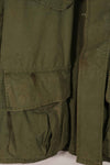 Real 1968 4th Model Jungle Fatigue Jacket, no size tag, used.