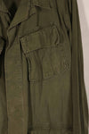 Real 1969 4th Model Jungle Fatigue Jacket, M-R, stained, used.