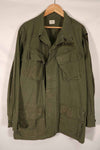 Real 1969 4th Model Jungle Fatigue Jacket with M-R 25th Infantry Division patch, used.