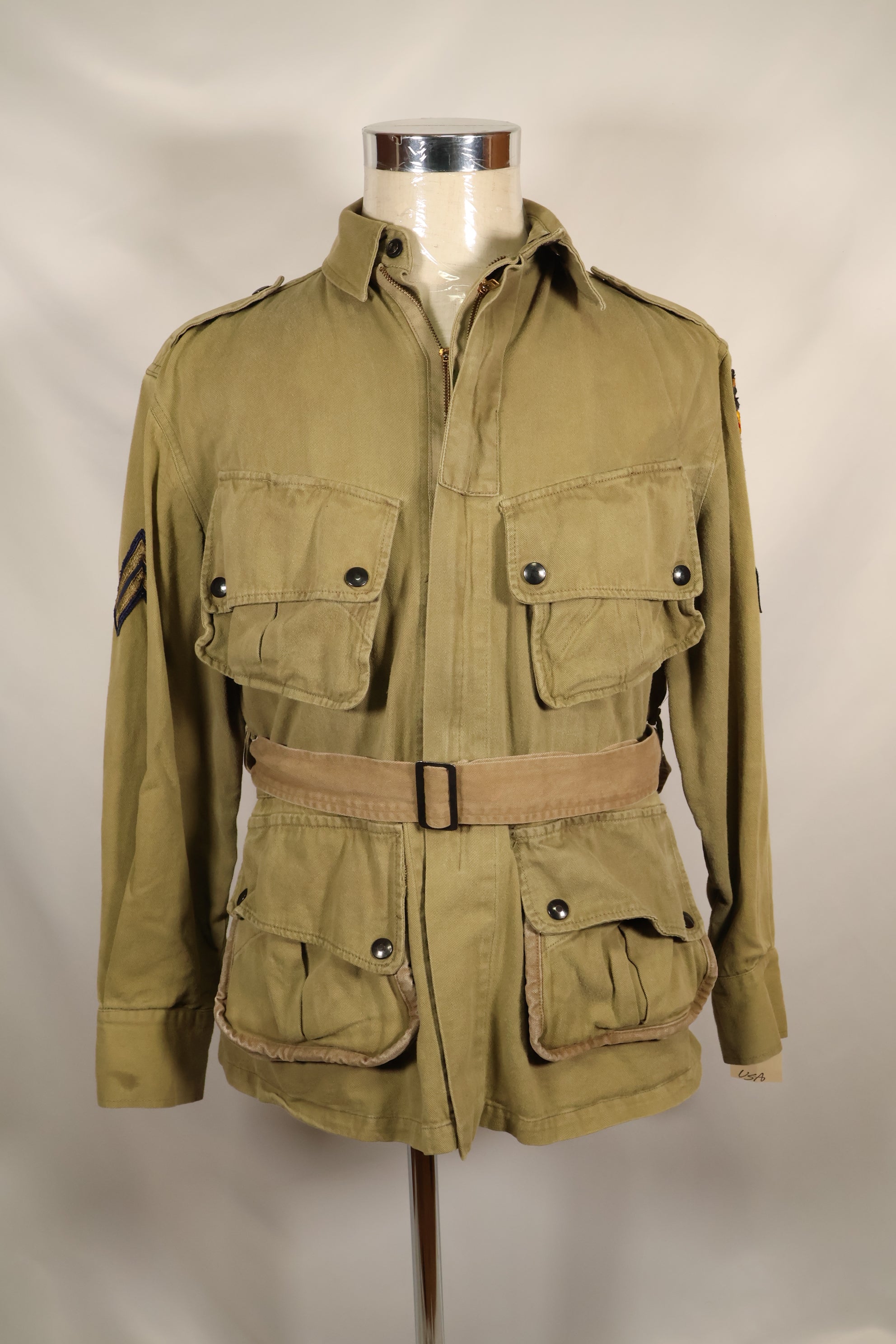 Movie Costume 42R Movie Private Ryan US Army M42 Jump Jacket Used B