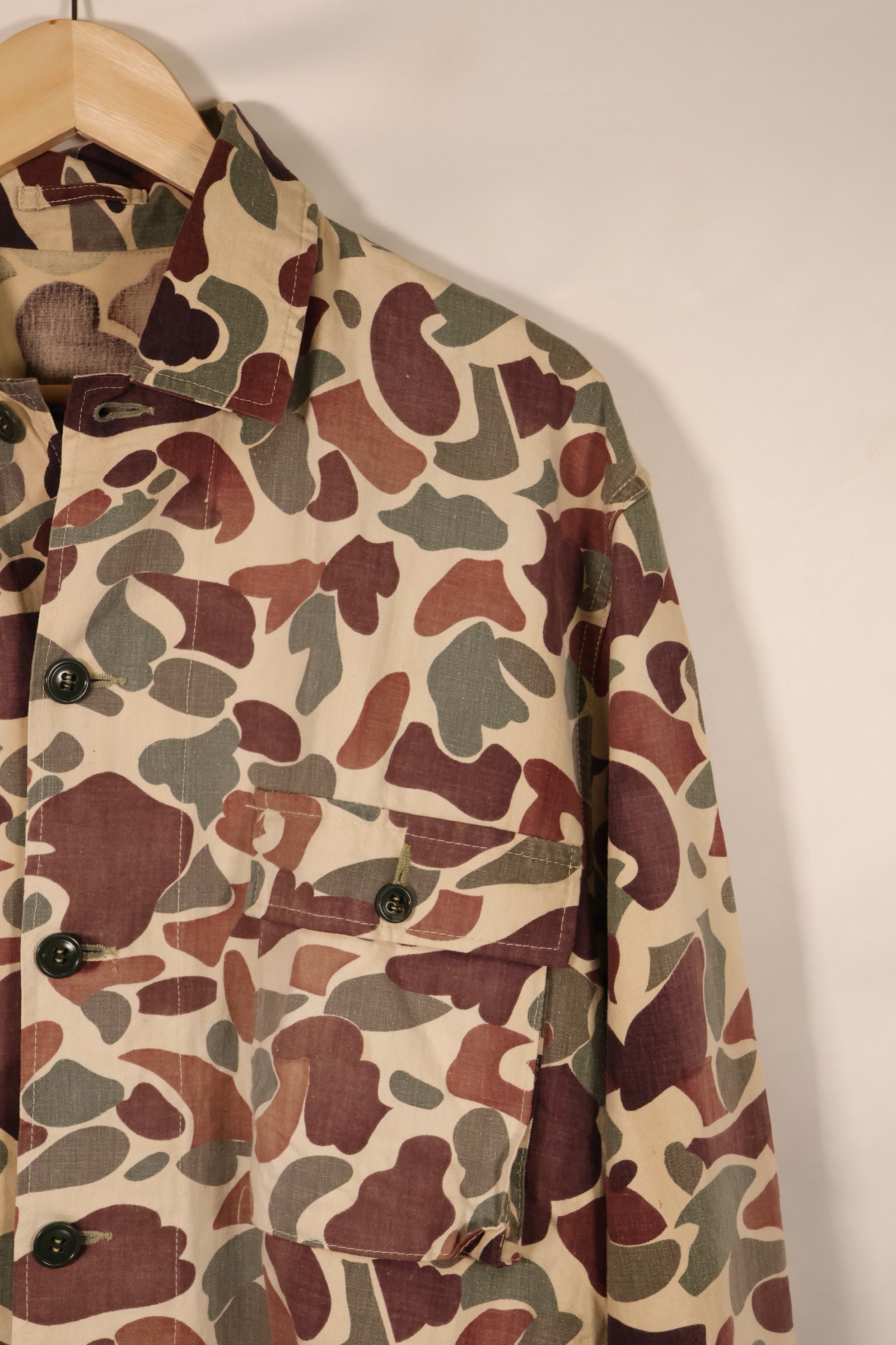Mid-1960s, Oversized, CIDG, Beogam Camo, Locally Made, Frogskin Camo Shirt, Lightweight Fabric, Used