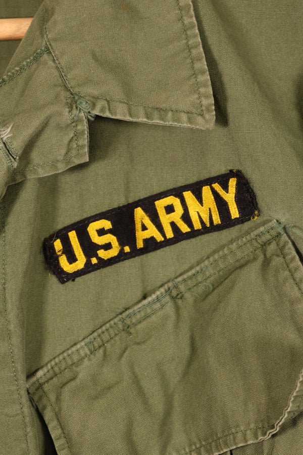 Contract item from around 1967—M-S 3rd Model Jungle Fatigue Jacket with patch (added later)—Used