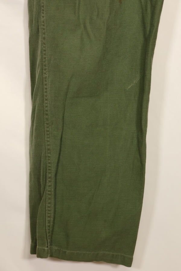 1960s TYPE 1 estimated MEDIUM US Army OG-107 Utility Pants Baker Pants Used A