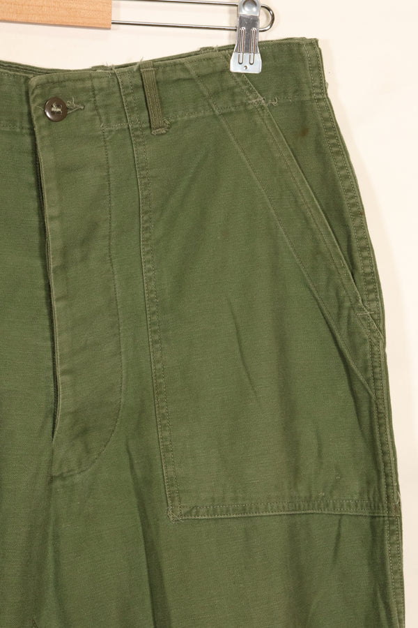 1960s TYPE 1 estimated MEDIUM US Army OG-107 Utility Pants Baker Pants Used A