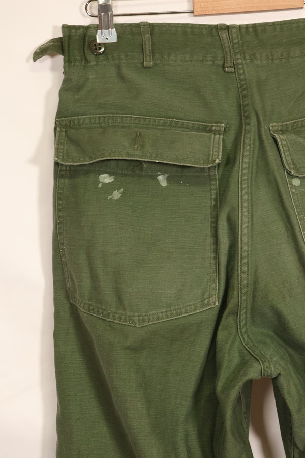 1960s TYPE 1 MEDIUM US Army OG-107 Utility Pants Baker Pants Used B