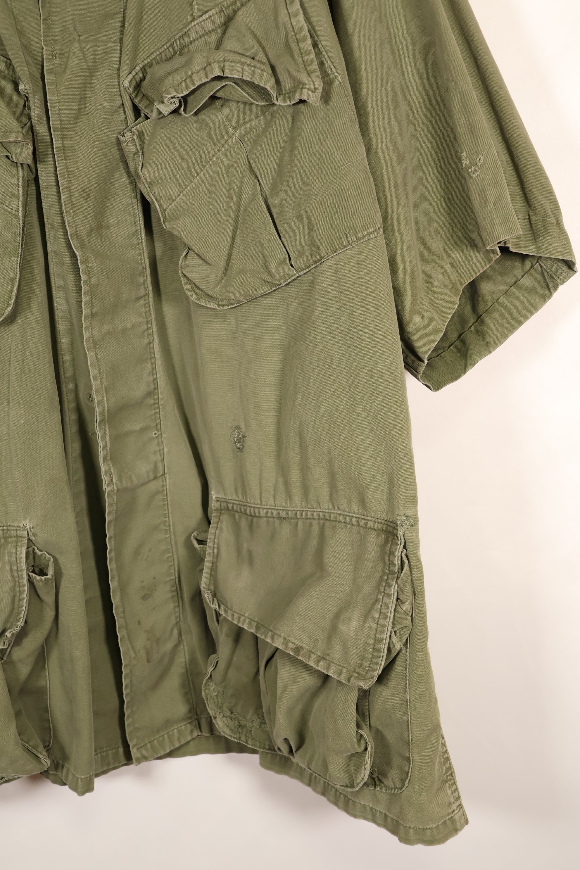Circa 1965 M-S FEC Contract Made in Japan 2nd Model Jungle Fatigue Jacket Short Sleeve Custom Used