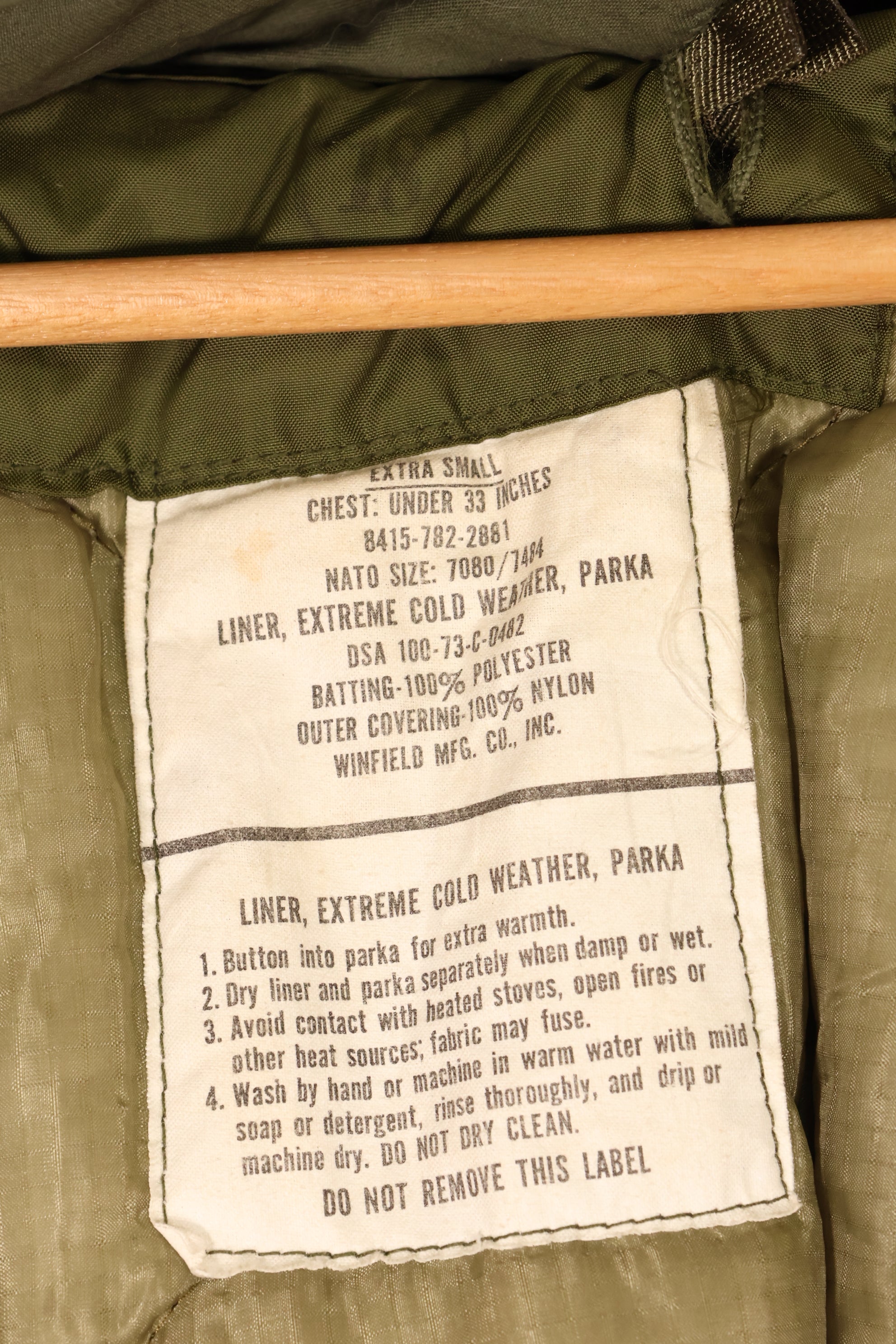 1985, 1973 Contracts — XS — U.S. Military — M65 Field Parka — Mix of Different Years — Used
