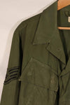 Real 1967 3rd Model Jungle Fatigue Jacket USAF, M-R with patches, used.