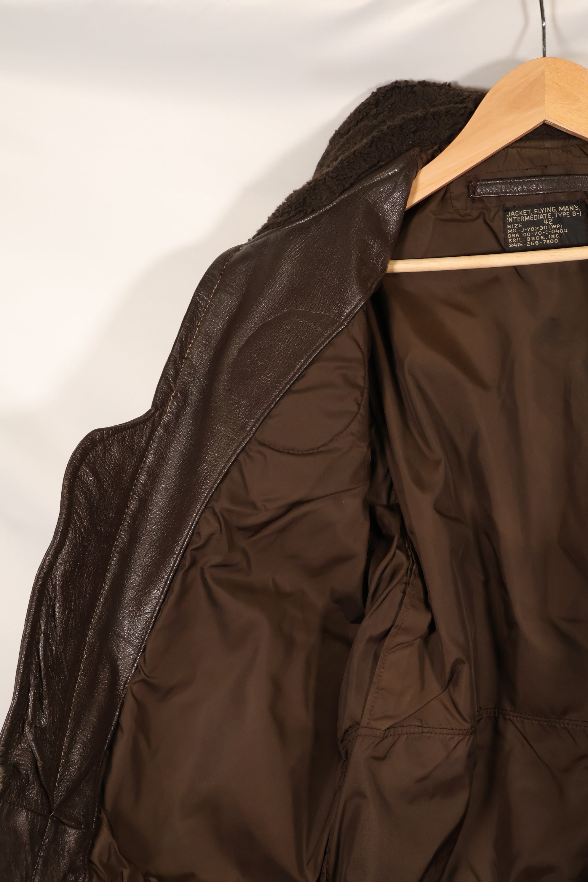 1970 contract size 42 G-1 flight jacket USS AMERICA with patch, used.