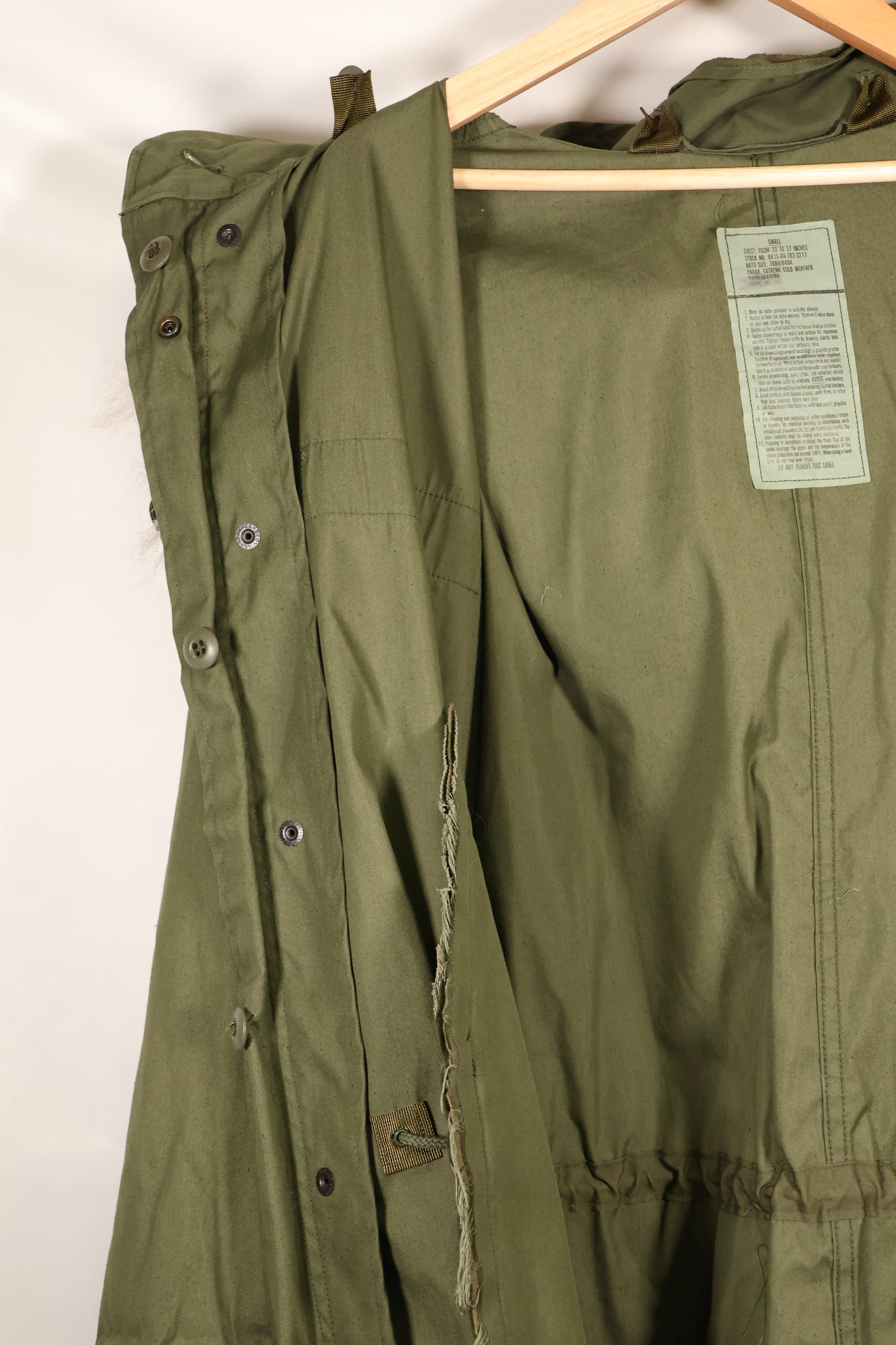 Contract year Mix SMALL M65 Field Hoodie Fishtail Hoodie Partially Used