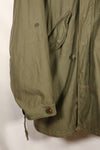 Late 1940's L size US Army M-48 Field Parka with repairs, used movie company costume.
