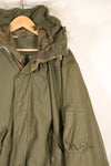 Late 1940's L size US Army M-48 Field Parka with repairs, used movie company costume.