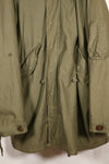 Late 1940's L size US Army M-48 Field Parka with repairs, used movie company costume.