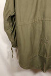 Late 1940's L size US Army M-48 Field Parka with repairs, used movie company costume.