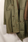 Late 1940's L size US Army M-48 Field Parka with repairs, used movie company costume.