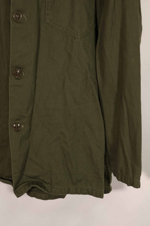 Real early 1960s US Army OG-107 utility shirt, no size tag, used, C