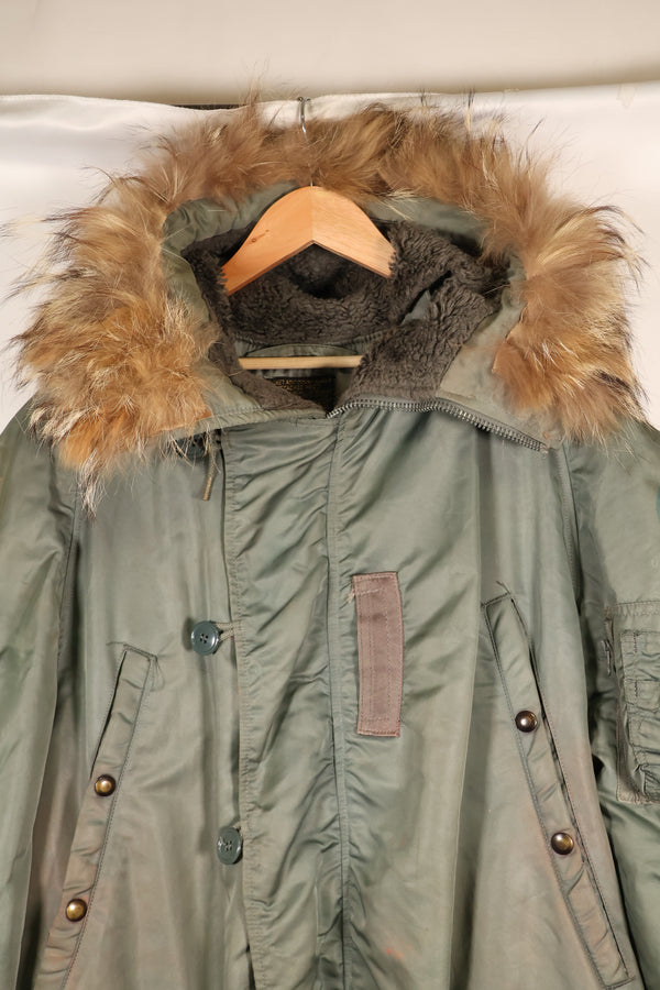 1950's LARGE USAF USAF N3-B Flight Jacket, Used, Stenciled