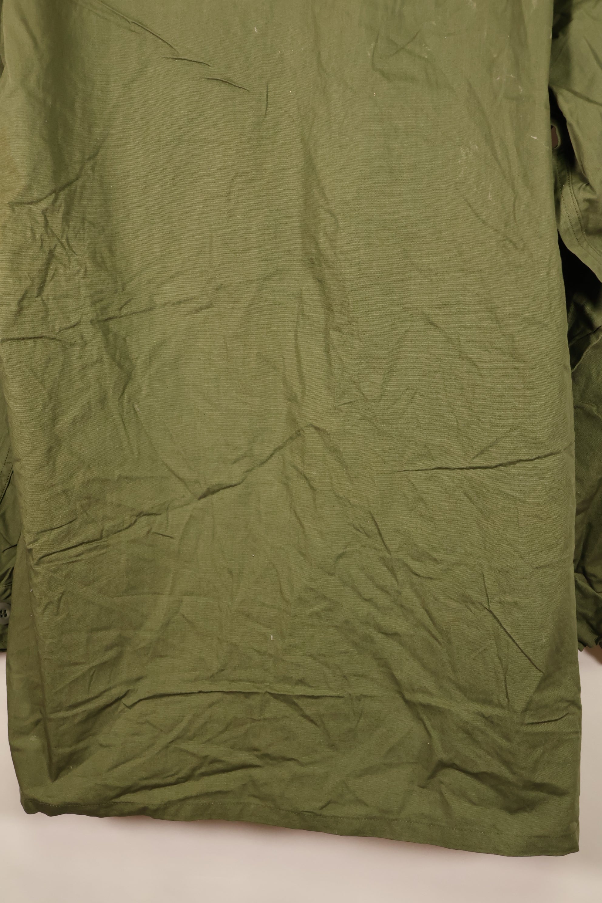 1967 Contract, L-L, Virtually Unused, 3rd Model Jungle Fatigue Jacket, Stains on the Back, Used
