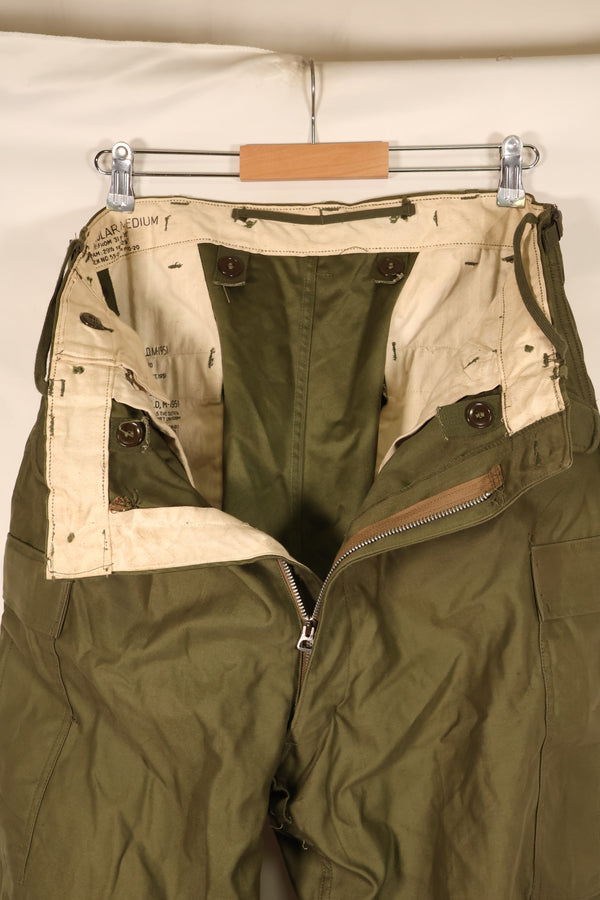 1951 Contract, M-R, U.S. Army, M-1951 Field Pants, M51 Pants, Virtually Unused　