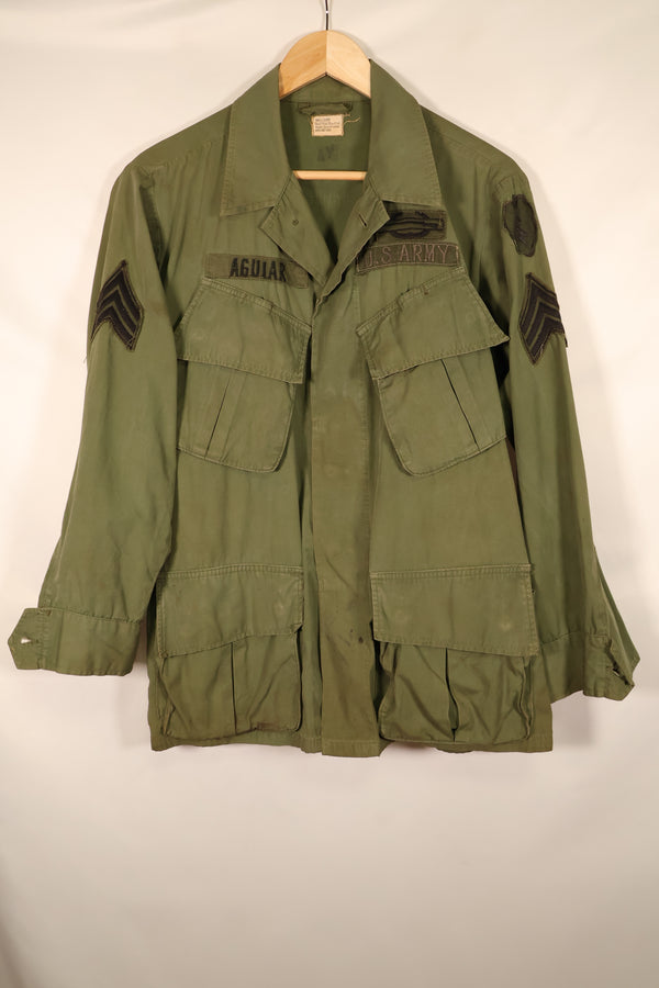 1967 Contract, S-S, 3rd Model Jungle Fatigue Jacket, 25th Infantry Division Patch, Used