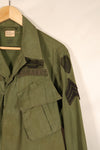 1967 Contract, S-S, 3rd Model Jungle Fatigue Jacket, 25th Infantry Division Patch, Used