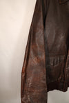 Replica U.S. Army Air Force USAAF A-2 Leather Jacket with Paint & Patches Used