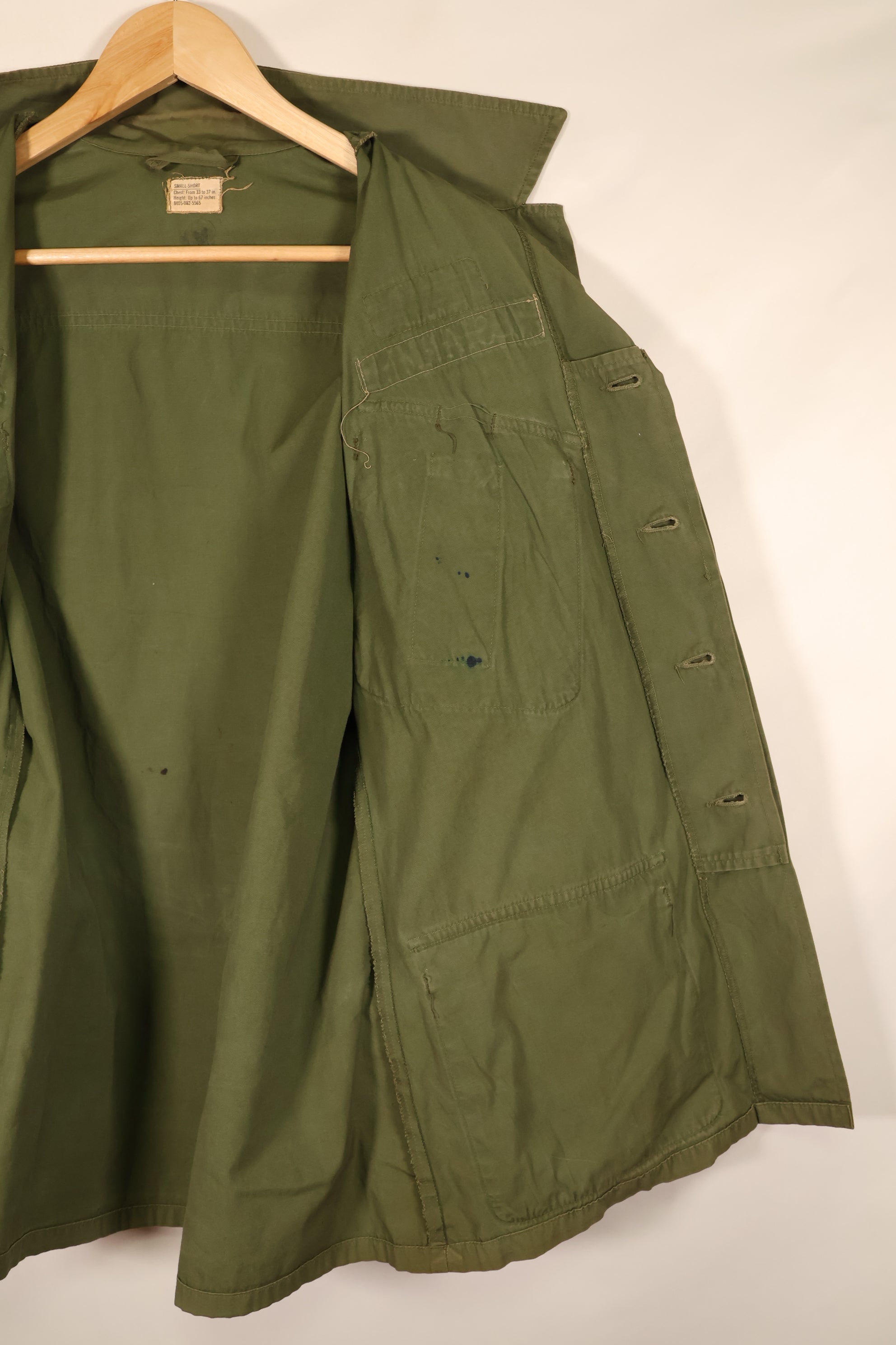 1967 Contract, S-S, 3rd Model Jungle Fatigue Jacket, 25th Infantry Division Patch, Used