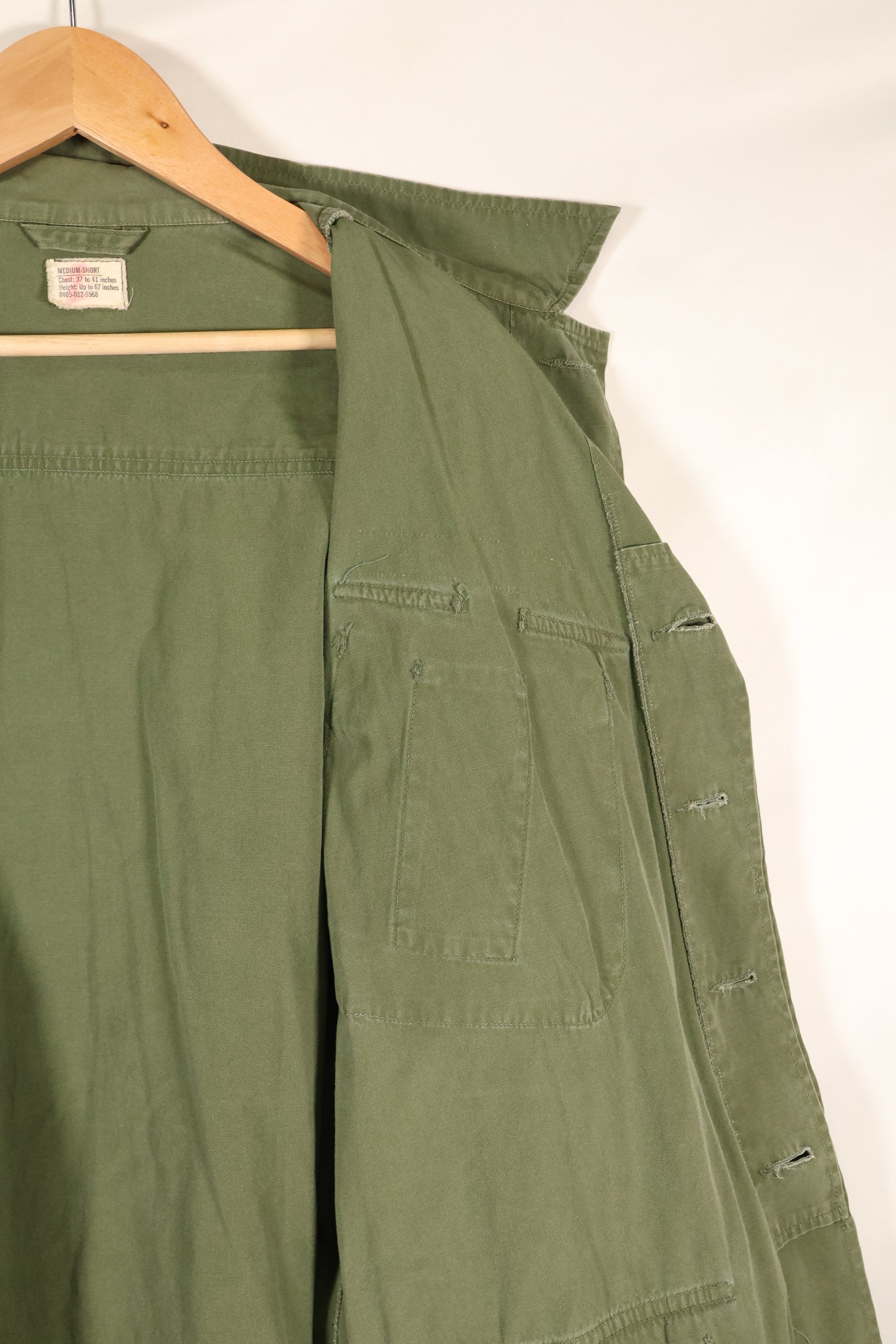 Circa 1967 M-S Non Ripstop 3rd Model Jungle Fatigue Jacket Used
